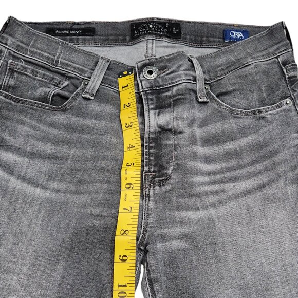 Lucky Brand Brooke Skinny Stretch Jeans Gray Orta Premium Raw-Hem 2/26A - Picture 5 of 8